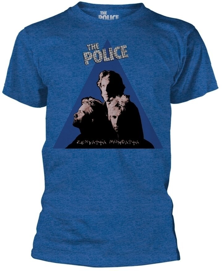 Shirt The Police Shirt Zenyatta Album Cover Heren Blue M