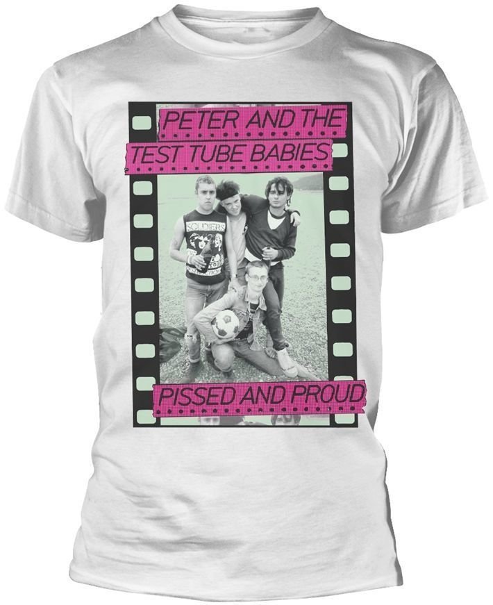 Shirt Peter & The Test Tube Babies Shirt Pissed And Proud Heren White XL