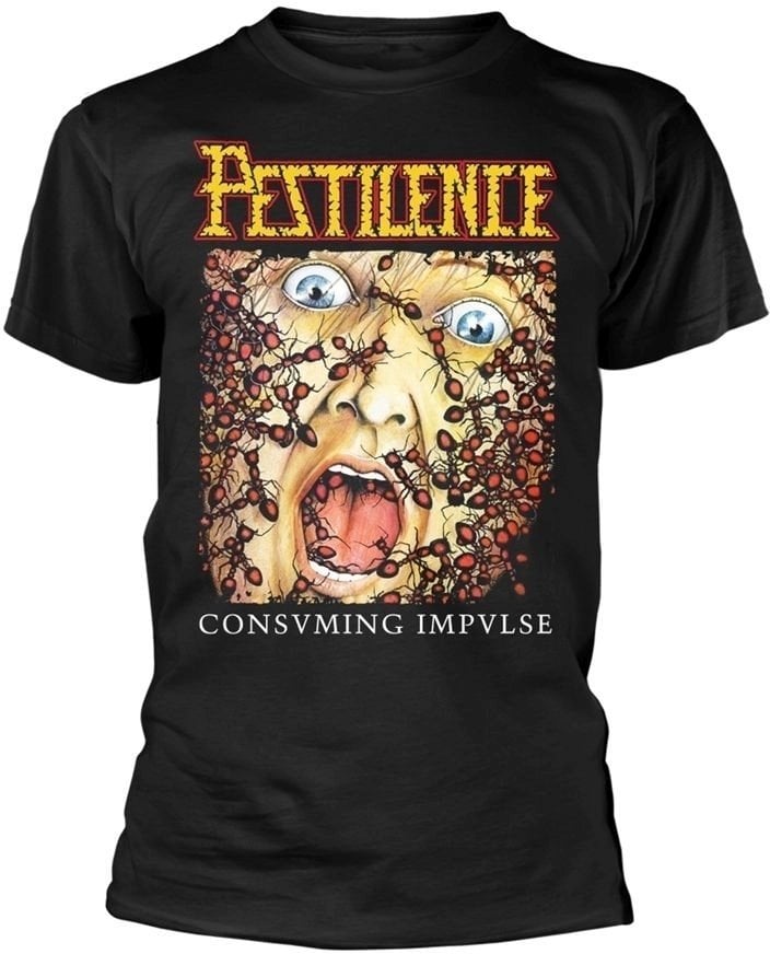 Shirt Pestilence Shirt Consuming Impulse Heren Black XL