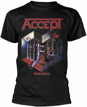 T-shirt Accept T-shirt Metal Heart 1 Homme Black M - 1