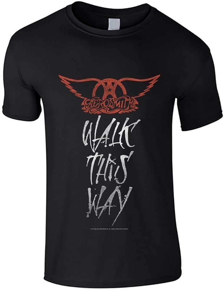 T-Shirt Aerosmith T-Shirt Walk This Way Herren Black 3XL