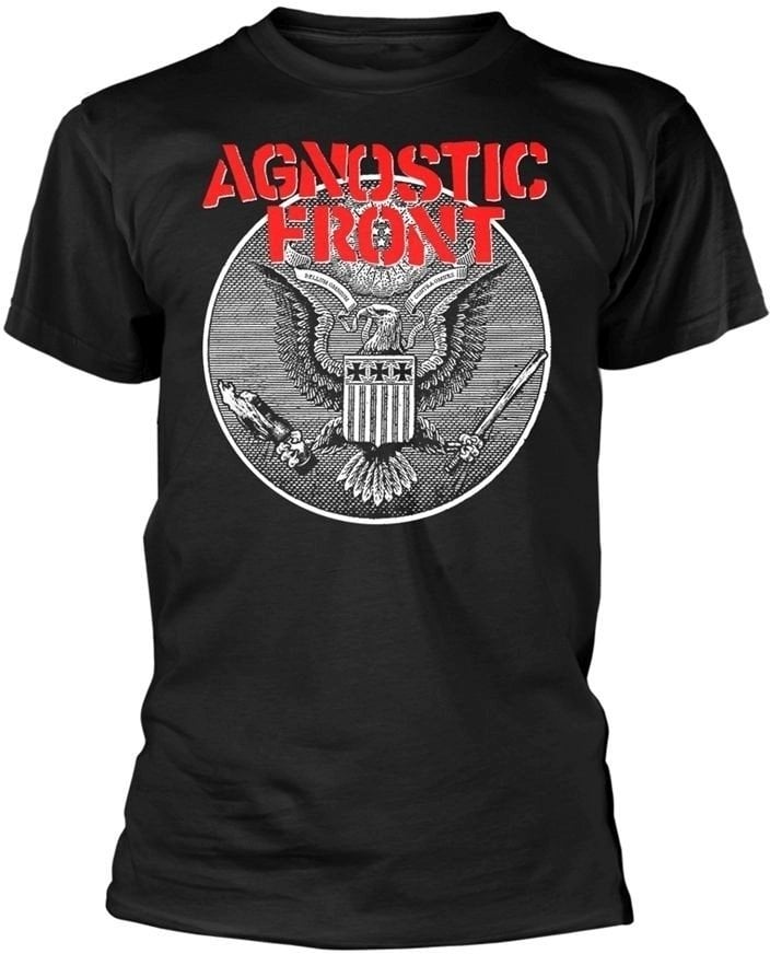 T-Shirt Agnostic Front T-Shirt Against All Eagle Male Black M