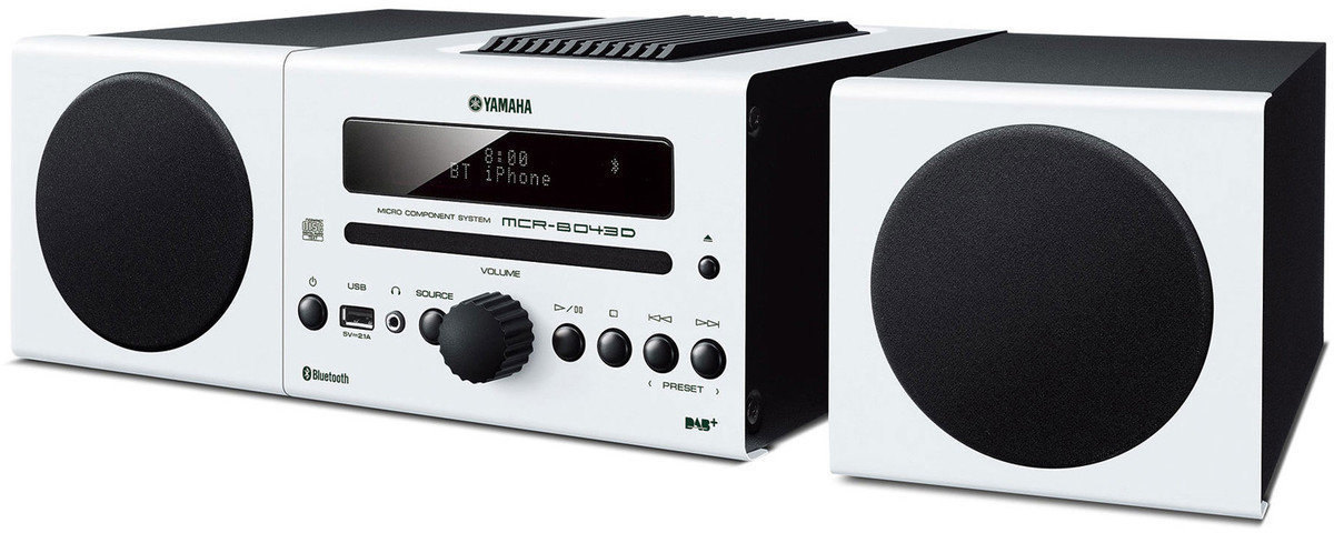 Domači zvočni sistem Yamaha MCR-B043D White