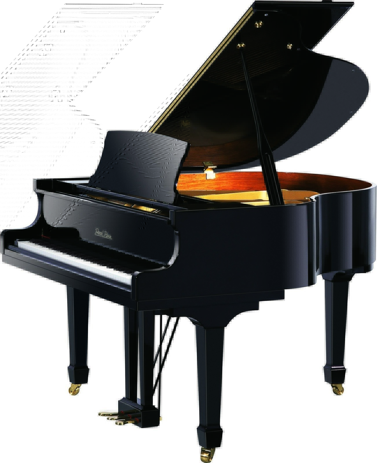 Akoestische piano vleugel Pearl River GP148 Baby Grand Ebony Polish