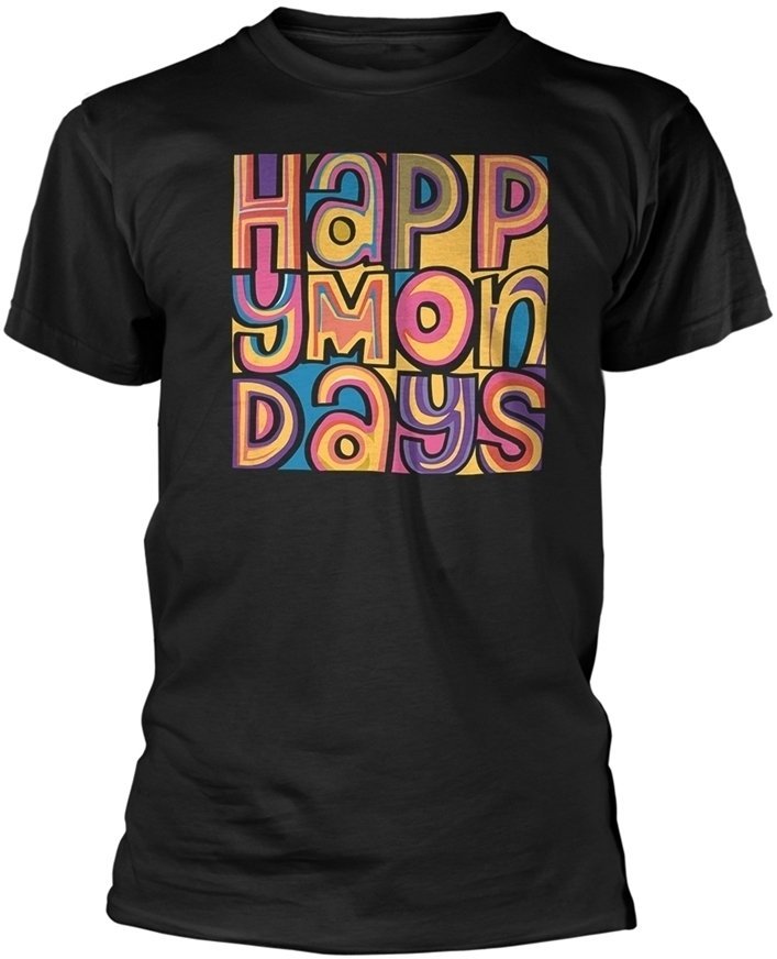 T-shirt Happy Mondays T-shirt Logo Homme Noir S