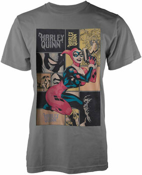 T-Shirt Harley Quinn T-Shirt Comic Grey M - 1