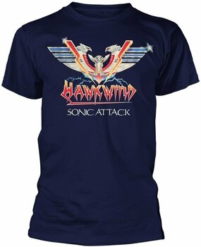 Shirt Hawkwind Shirt Sonic Attack Navy S - 1