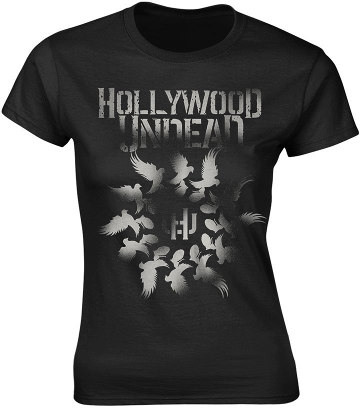 T-shirt Hollywood Undead T-shirt Dove Grenade Spiral Preto S