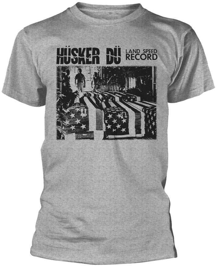 T-Shirt Husker Du T-Shirt Land Speed Record Male Grey S