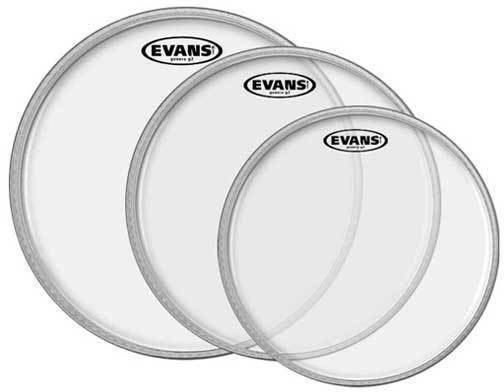 Ударни инструменти > Кожи за барабани > Комплект кожи за барабани Evans ETP-G2CLR-S Standard G2 Clear Комплект кожи за барабани