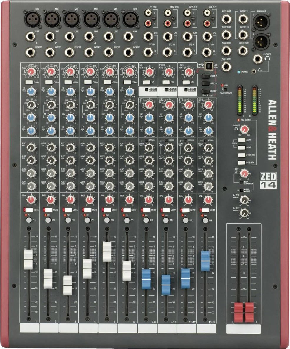 Table de mixage analogique Allen & Heath ZED-14