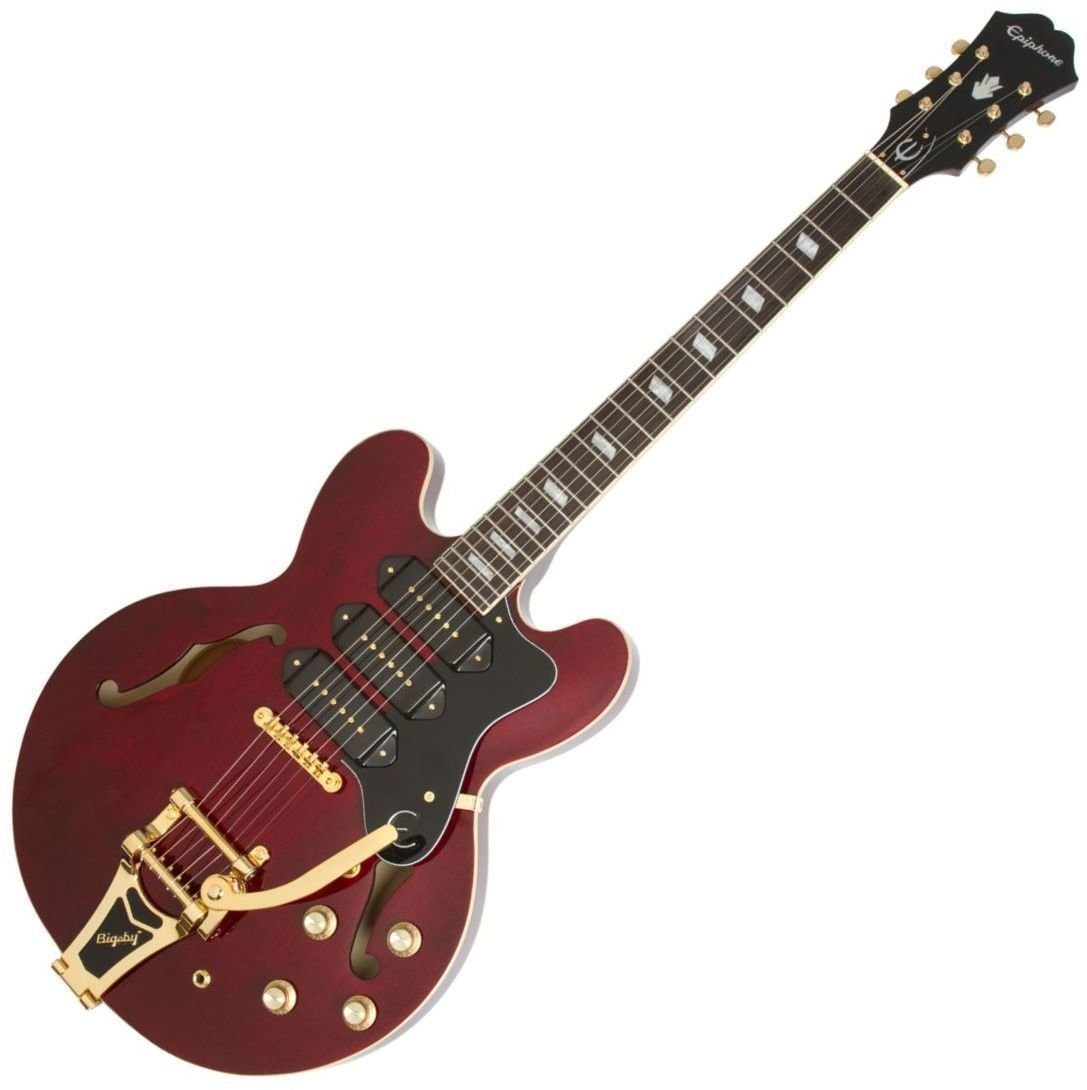 Semi-akoestische gitaar Epiphone Riviera Custom P93 Wine Red