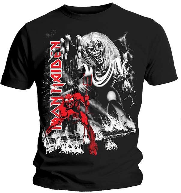 Camiseta de manga corta Iron Maiden Camiseta de manga corta Number of the Beast Jumbo Black XL