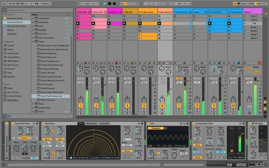 Software de grabación DAW ABLETON Live 10 Suite UPG z Intro E-licence