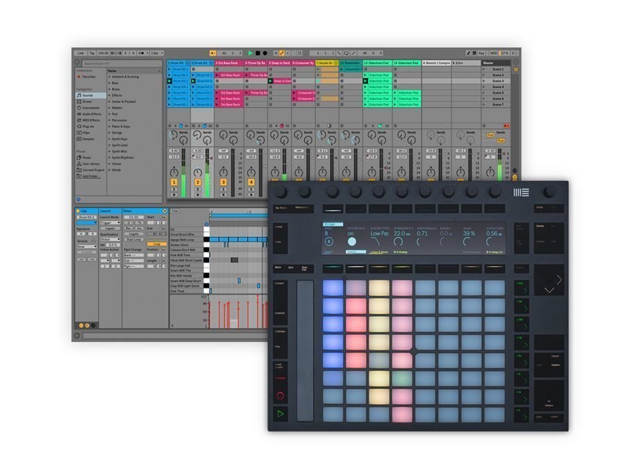 DAW Sequencer-Software ABLETON Push 2 + Live 10 Standard E-licence
