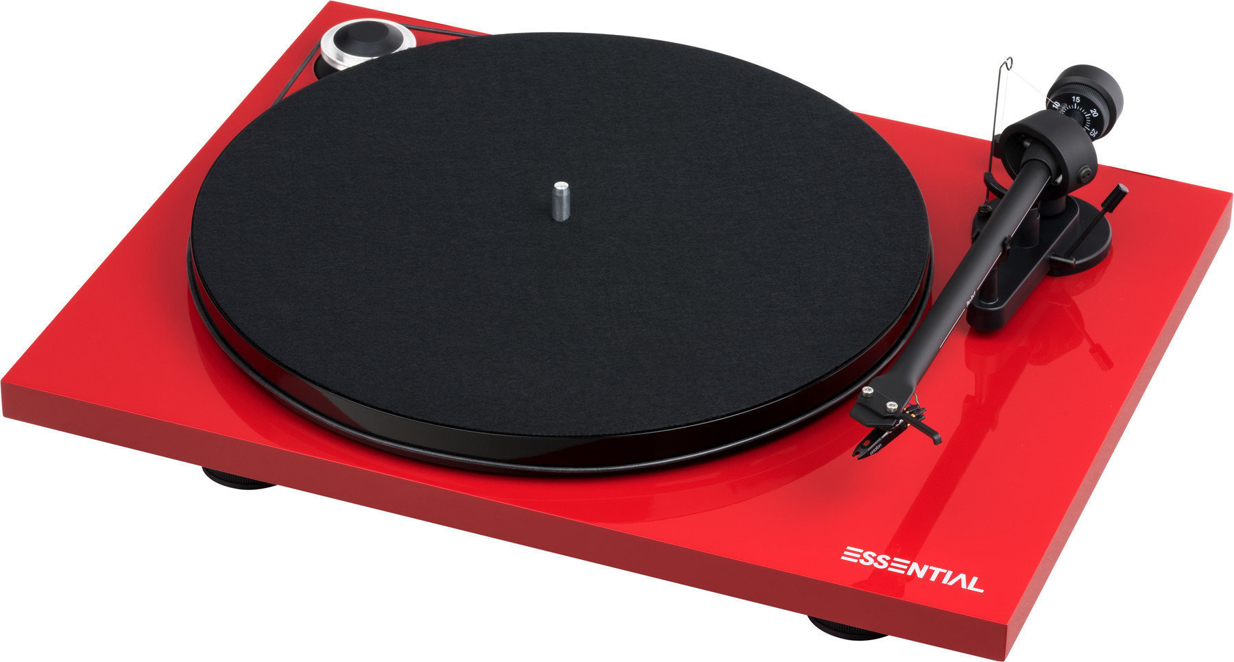 Abspielgerät Pro-Ject Essential III Phono + OM 10 High Gloss Red
