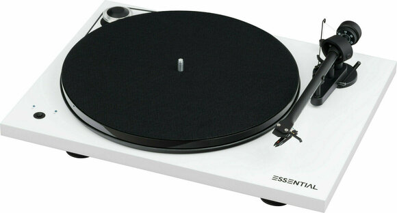 Gramofón Pro-Ject Essential III SB + OM 10 High Gloss White - 1
