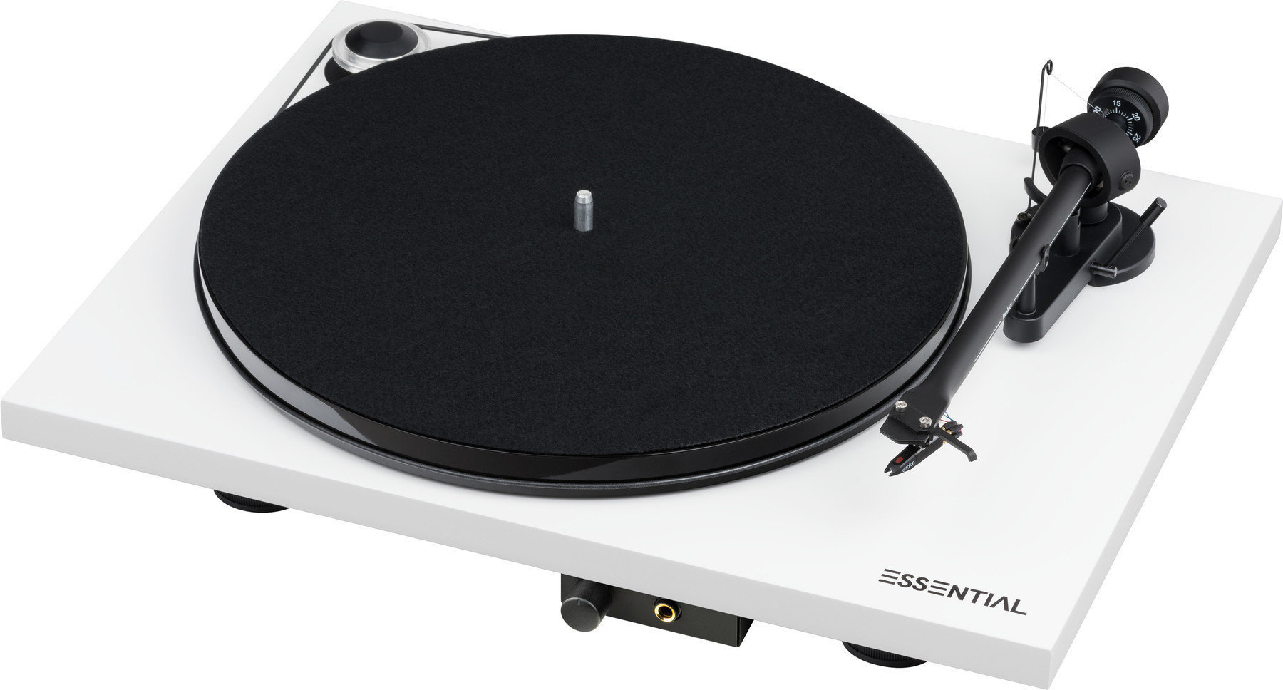 Turntable Pro-Ject Essential III HP + OM 10 High Gloss White Turntable