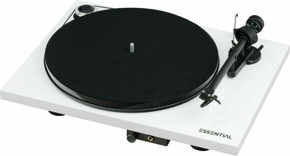 Turntable Pro-Ject Essential III HP + OM 10 High Gloss White Turntable - 1