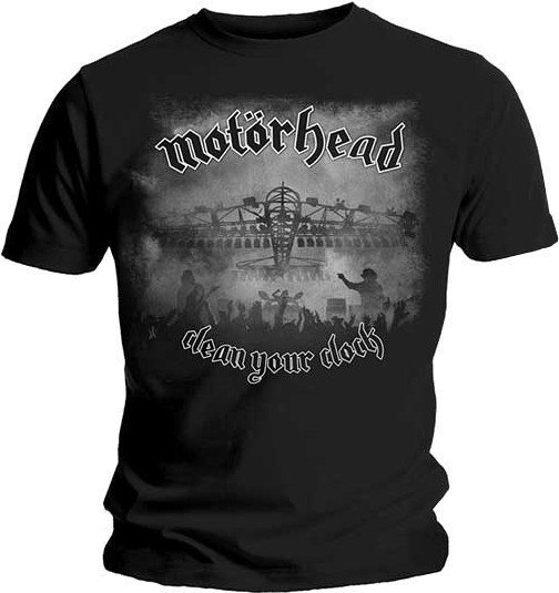 T-Shirt Motörhead T-Shirt Clean Your Clock B&W Unisex Schwarz S