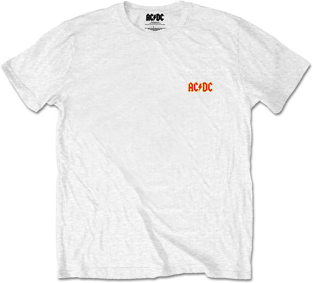 T-shirt AC/DC T-shirt Logo Unisex Blanc XL