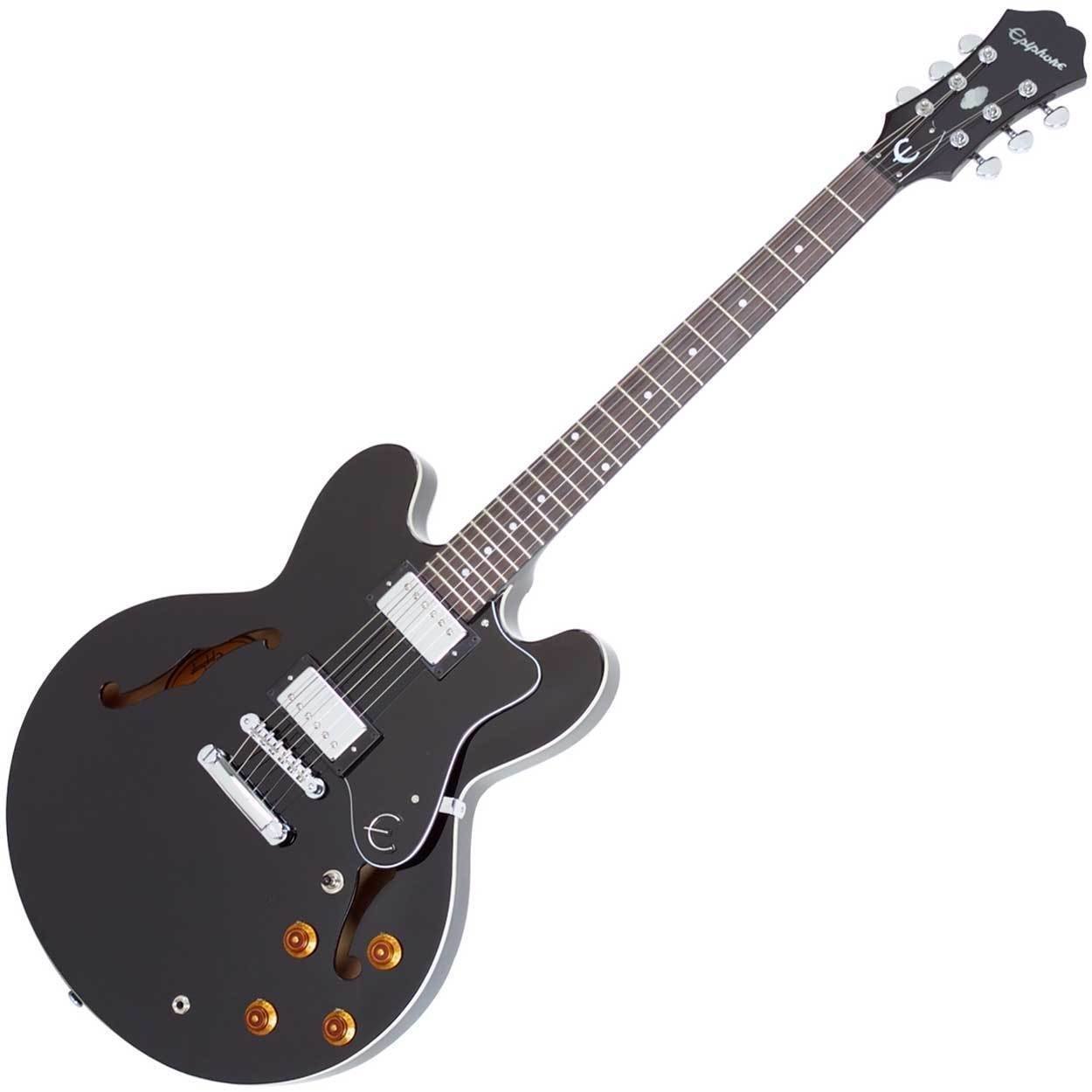 Semi-akoestische gitaar Epiphone The DOT Ebony Black