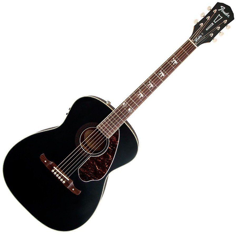 Elektroakusztikus gitár Fender Tim Armstrong Hellcat RW Black Ruby