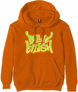 Hættetrøje Billie Eilish Hættetrøje Airbrush Flames Blohsh Orange XL - 1