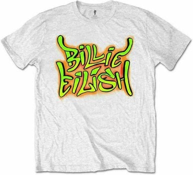 Camiseta de manga corta Billie Eilish Camiseta de manga corta Graffiti Blanco S - 1