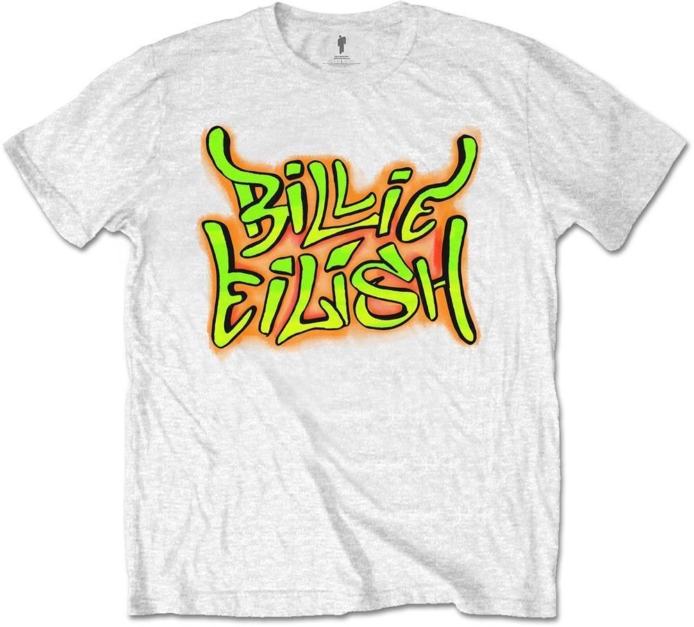 Shirt Billie Eilish Shirt Graffiti White 2XL