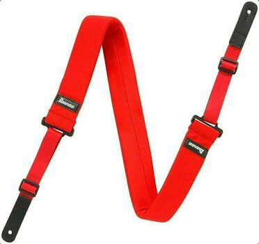 Textile guitar strap Ibanez GSF50 Guitar Strap Red - 1