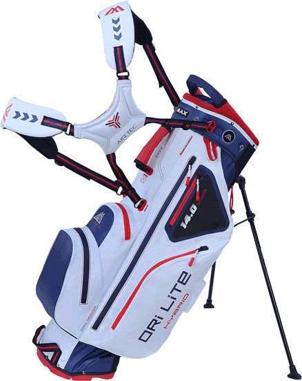 Golf Bag Big Max Dri Lite Hybrid White/Navy/Red Golf Bag