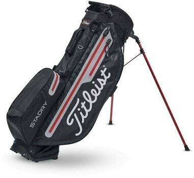 Golf Bag Titleist Players 4 Plus StaDry Black/Sleet/Red Golf Bag - 1