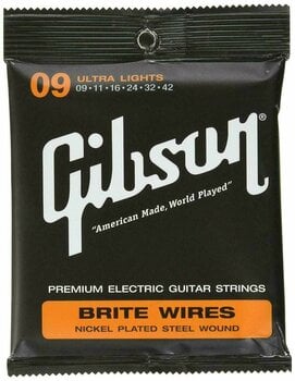 Cordes pour guitares électriques Gibson 700UL Brite Wires Electric 009-042 - 1