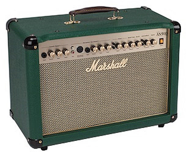 Kombo za elektroakustično glasbilo Marshall AS50D Green
