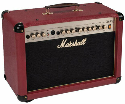 Kombi för akustisk och elektrisk gitarr Marshall AS50D Oxblood - 1