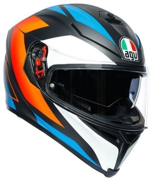 Helm AGV K-5 S Matt Black/Blue/Orange S Helm