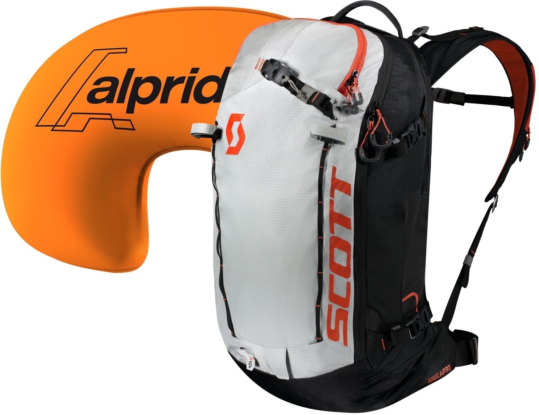 Ski Travel Bag Scott Patrol E1 Kit Black/Tangerine Orange Ski Travel Bag