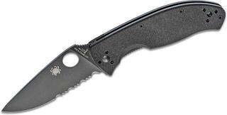 Spyderco Tenacious G-10 Black Black Blade 1/2 Serrated C122GBBKPS Spyderco Tenacious G-10 Black Black Blade 1/2 Serrated C122GBBKPS