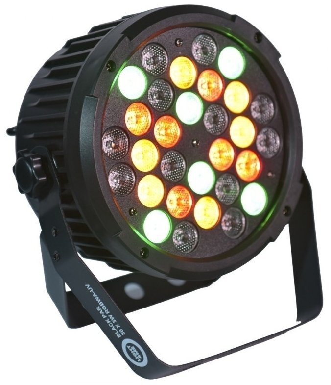 Levně Light4Me Black Par 30X3W RGBa-UV LED