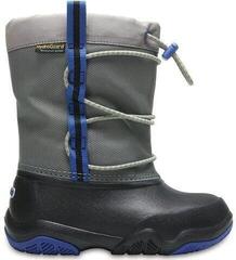Crocs Kids' Swiftwater Waterproof Boot Black/Blue Jean 30-31 Crocs Kids' Swiftwater Waterproof Boot Black/Blue Jean 30-31