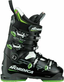 Alpine Ski Boots Nordica Sportmachine Black/Anthracite/Green 270 Alpine Ski Boots - 1