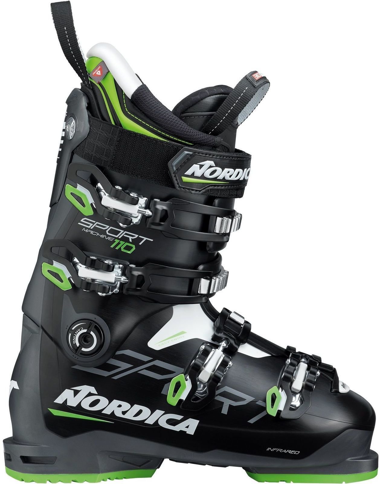 Обувки за ски спускане Nordica Sportmachine Black/Anthracite/Green 280 Обувки за ски спускане