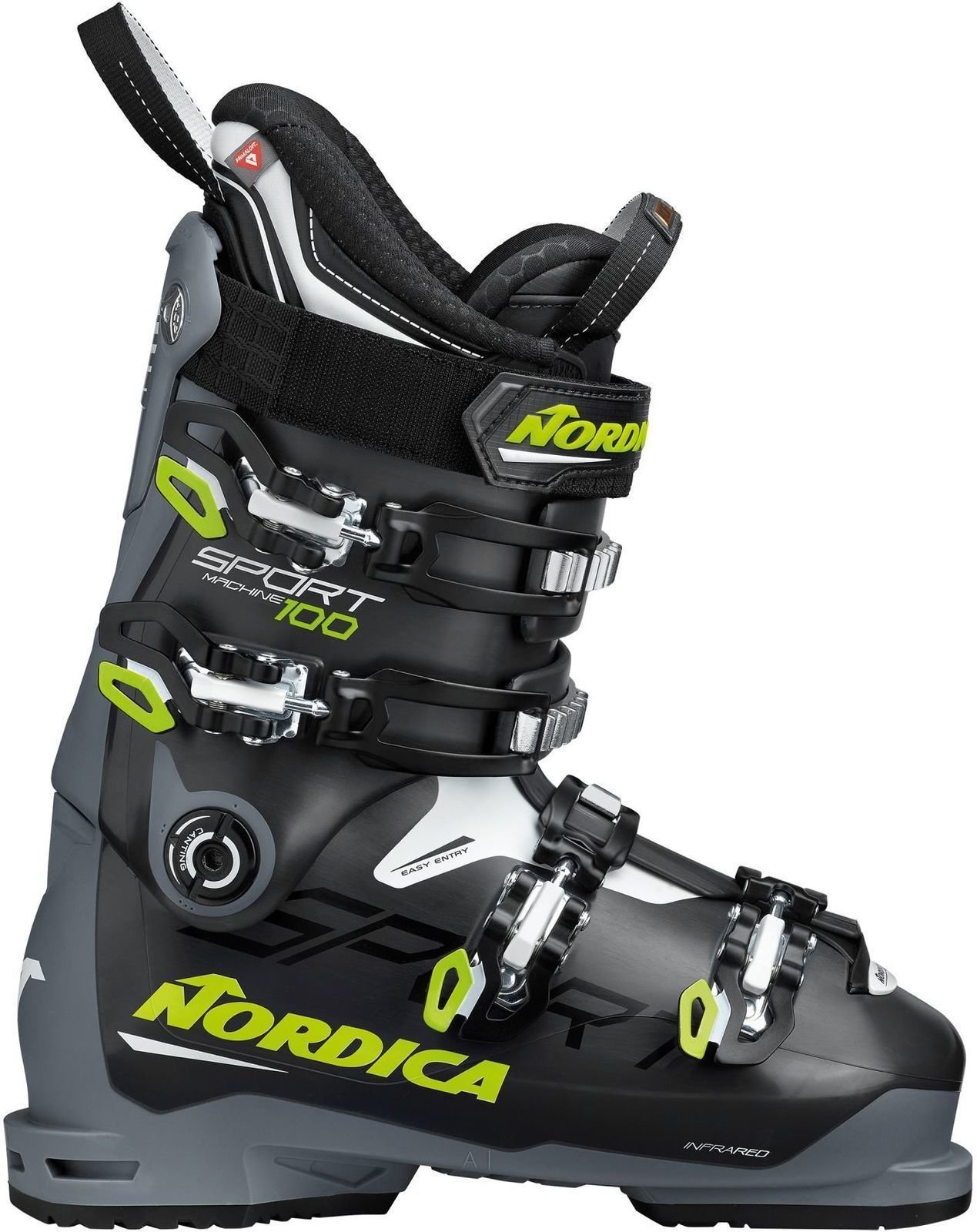 Chaussures de ski alpin Nordica Sportmachine Anthracite/Yellow/White 290 Chaussures de ski alpin