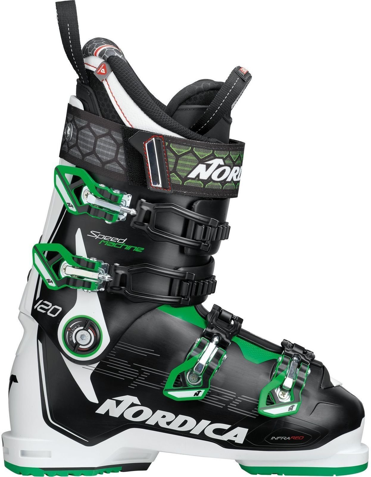 Обувки за ски спускане Nordica Speedmachine Black/White/Green 295 Обувки за ски спускане
