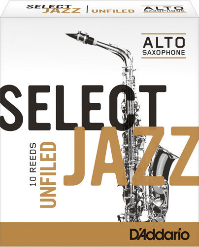 Palheta para saxofone alto D'Addario-Woodwinds Select Jazz Unfiled 3S Palheta para saxofone alto