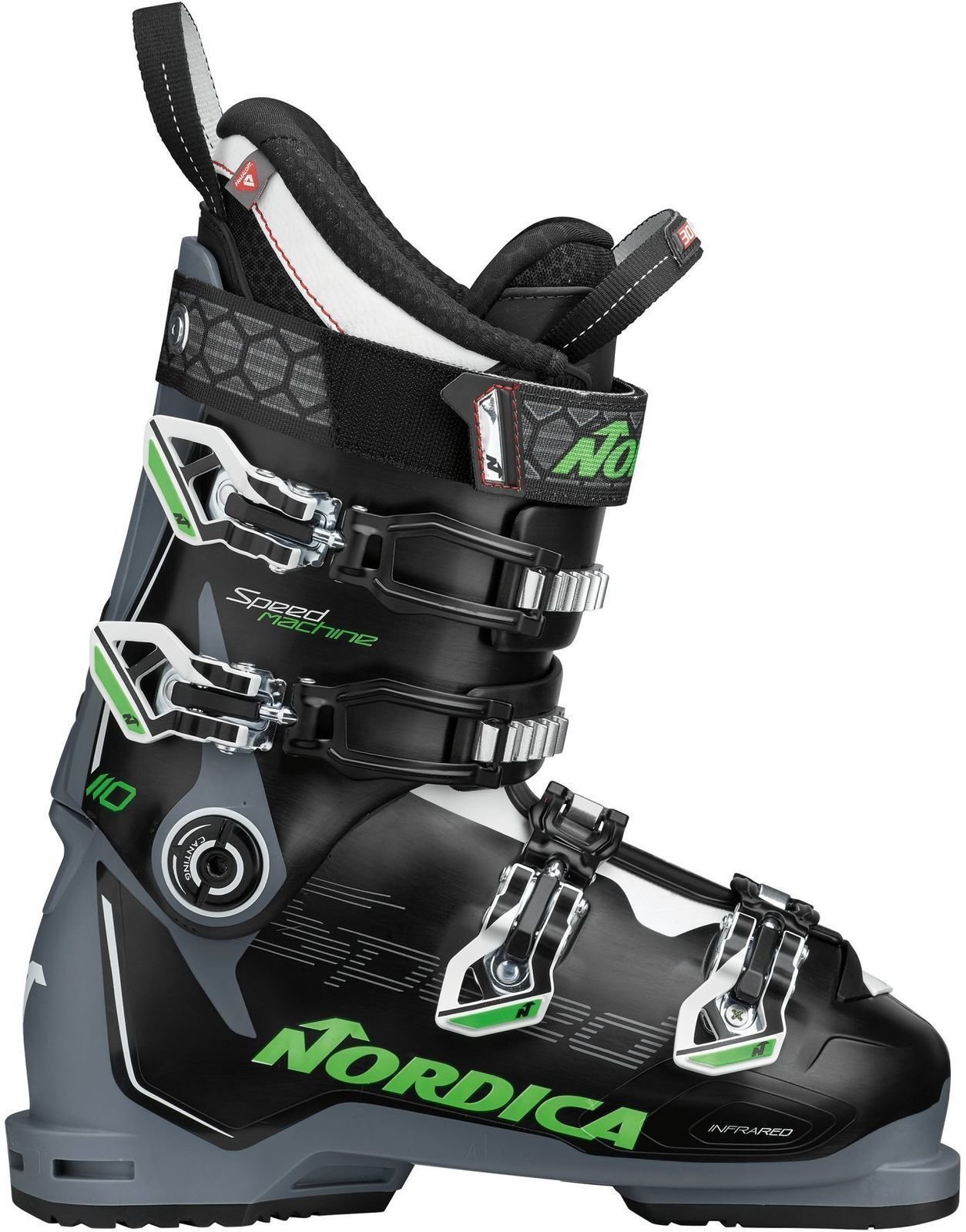 Chaussures de ski alpin Nordica Speedmachine Black/Grey/Green 290 Chaussures de ski alpin