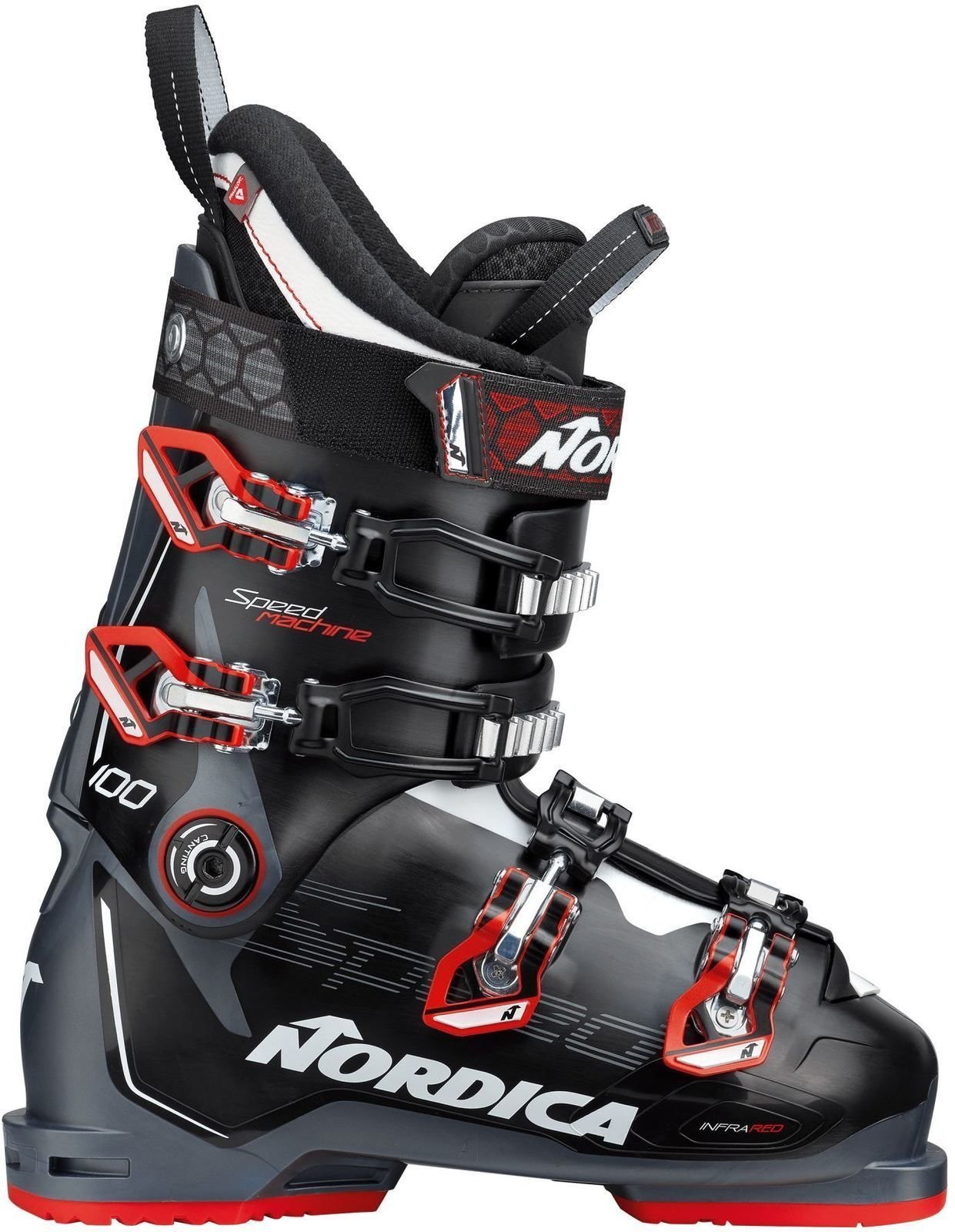 Обувки за ски спускане Nordica Speedmachine Black/Anthracite/Red 280 Обувки за ски спускане
