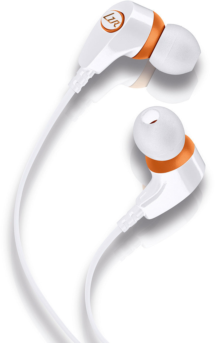 In-ear hoofdtelefoon Magnat LZR 540 White vs. Orange