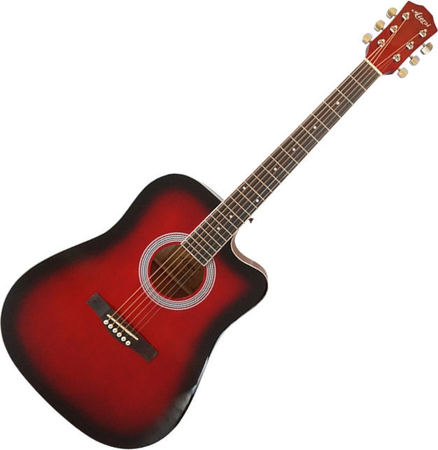 Dreadnought-gitarr Aiersi SG028C Red Sunburst